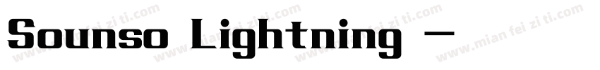Sounso Lightning英字体转换